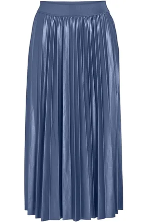 VILA Vinitban Midi Skirt - Noos Blue