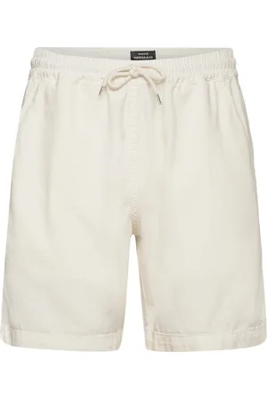 Mads Norgaard Dyed Canvas Beach Shorts Cream