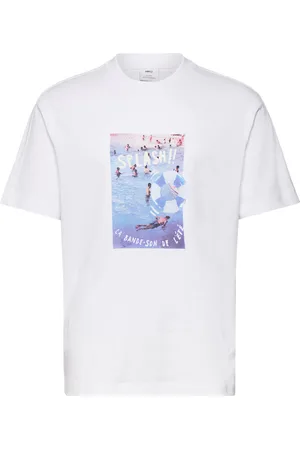 MANGO Cotton T-Shirt With Printed Drawing White