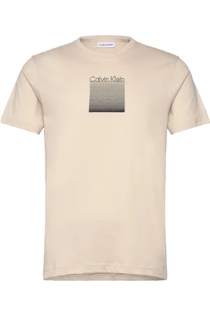 Calvin Klein Ombre Embroidered Logo T-Shirt Cream