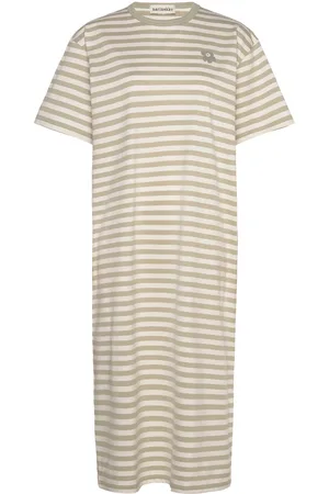 Marimekko Tasaraita Over D Dress Khaki