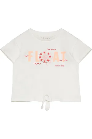 MANGO Printed Message T-Shirt White
