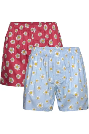 Pockies 2-Pack - Flowers Boxers Blue