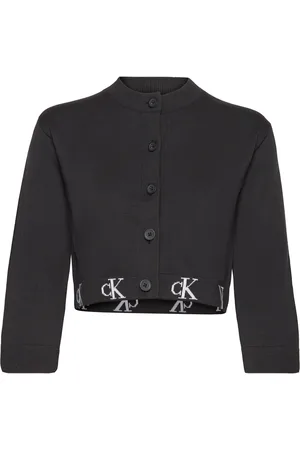 Calvin Klein Monogram Logo Cardigan Black