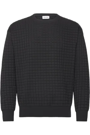 Calvin Klein Check Pattern Sweater Black