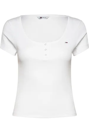 Tommy Hilfiger Tjw Slim Henley Top Ss White