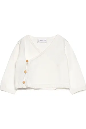 MANGO Buttons Detail Knit Sweater White