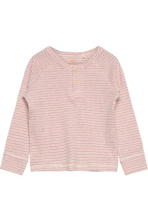 Copenhagen Colors Striped Long Sleeve Grandad Pink