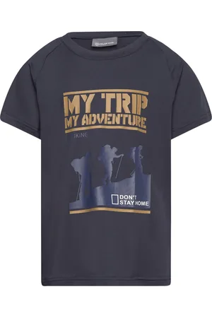 Color Kids T-Shirt W. Print - S/S, Boy Navy
