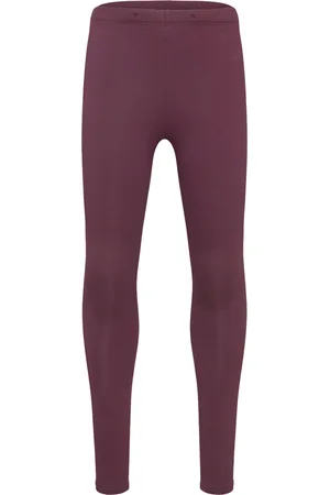 Lindex Leggings Basic Brushed Inside Burgundy