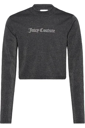 Juicy Couture Lurex Jersey Turtle Neck Ls Top Grey