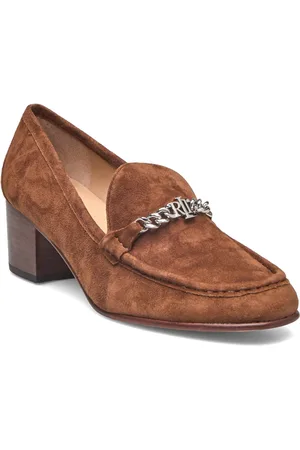 Ralph Lauren Winslet Suede Pump Brown