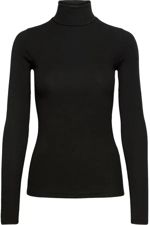 Ralph Lauren Stretch Ribbed Turtleneck Black