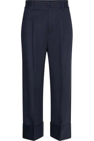 Ralph Lauren Double-Faced Stretch Cotton Ankle Pant Navy