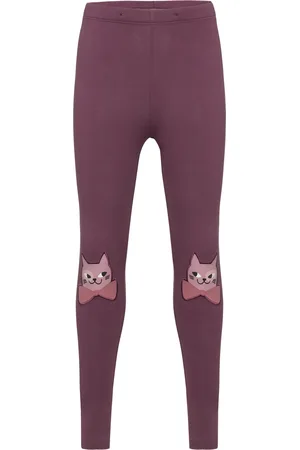 Lindex Leggings Kneepatch Cat Burgundy