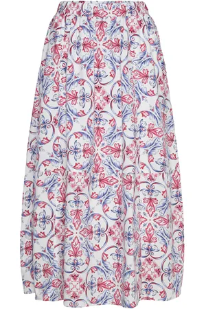 MANGO Printed Midi Skirt Patterned