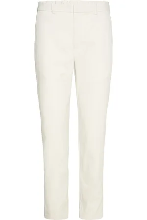 MANGO Slim Fit Technical Fabric Trousers White
