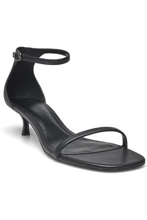 MANGO Strappy Heeled Sandals Black