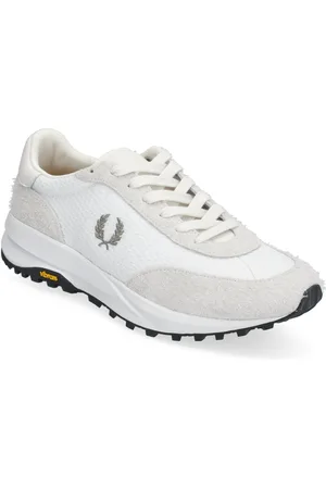 Fred Perry B800 Mesh/Hairy Suede White