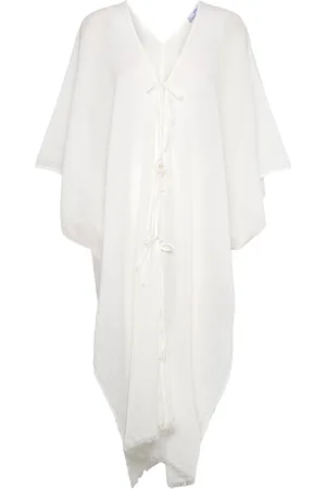 MANGO Semi-Transparent Kaftan With Bows White