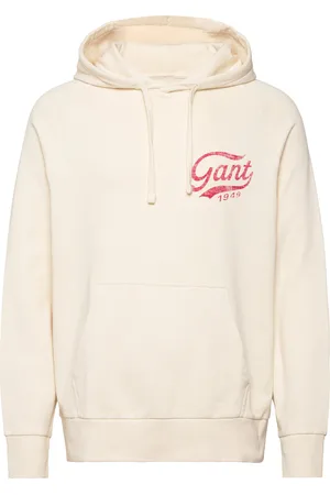 GANT Heavy Wash Hoodie Cream