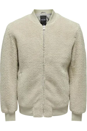 Only & Sons Onsphil Faux Fur Bomber Jacket Otw Cs Cb Cream