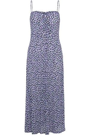 MANGO Long Printed Dress Black