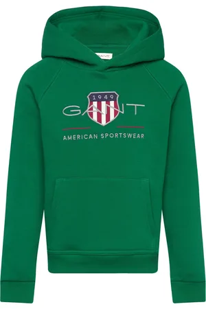 GANT Archive Shield Raglan Hoodie Green