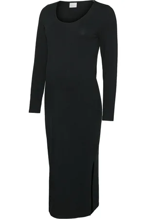 Mama;licious Mleva Ls Jrs Midi Dress Noos Black