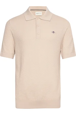 GANT Structured Cotton Ss Polo Beige