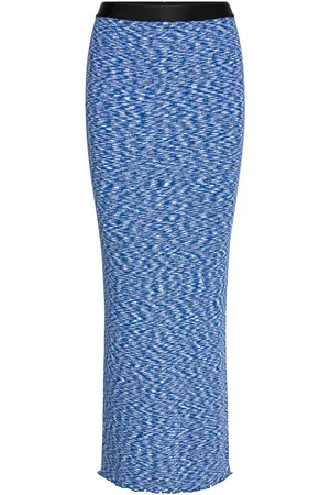 Mads Norgaard 2X2 Cotton Space Maxine Skirt Blue