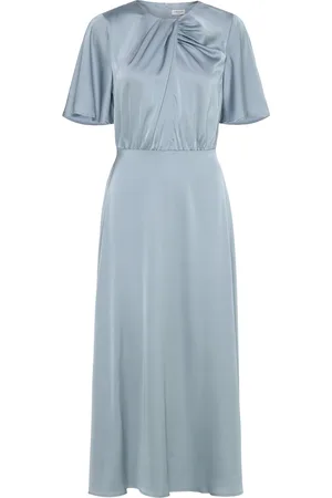 BUBBLEROOM Elora Satin Dress Blue