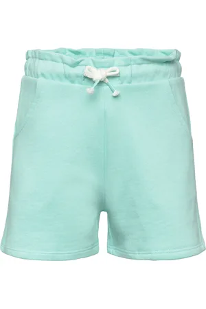 MANGO Cotton Drawstring Waist Shorts Blue