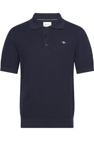 GANT Structured Cotton Ss Polo Navy