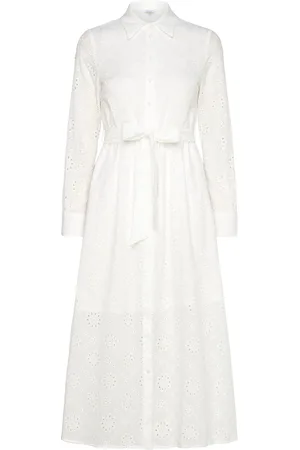 BUBBLEROOM Michele Broderie Anglaise Dress White