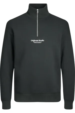 JACK & JONES Jorvesterbro Sweat Quarter Zip Hn Jnr Jack & J S Khaki