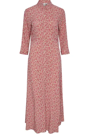 Y.A.S Savanna Long Shirt Dress S. Noos Red