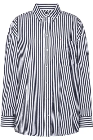 Tommy Hilfiger Tjw Ovs Pinstripe Shirt Navy