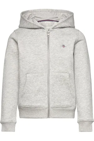 GANT Shield Zip Hoodie Grey