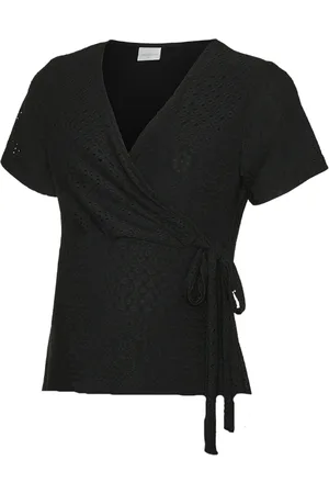 Mama;licious Mlangie Tess Ss Jrs Top 2F Black