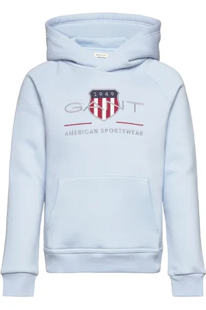 GANT Archive Shield Raglan Hoodie Blue