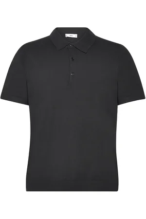 MANGO Fine-Knit Polo Shirt Navy