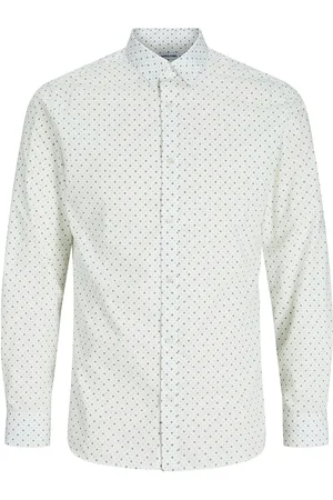 JACK & JONES Jjjoe Print Shirt Ls Aw24 Jack & J S White