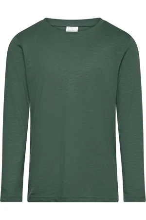 Lindex Top L S Slub Basic Green