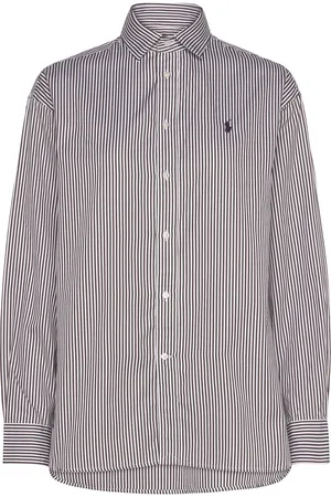 Ralph Lauren Relaxed Fit Striped Cotton Shirt Brown