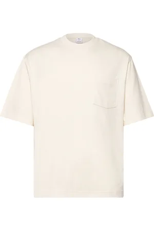 MANGO 100% Cotton T-Shirt With Pocket Cream
