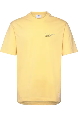 MANGO Printed Cotton-Blend T-Shirt Yellow