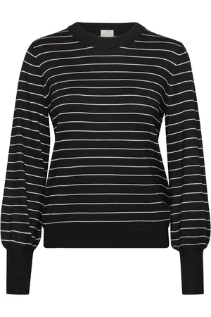 Kaffe Kalizza Striped Pullover Black