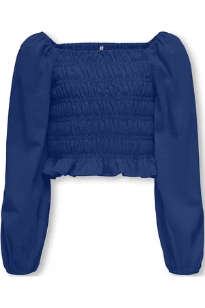 ONLY Koghelene Puff Sleeve Top Wvn Blue