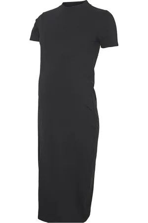 Mama;licious Mleva S/S Jrs Midi High Neck Dress Noos Black